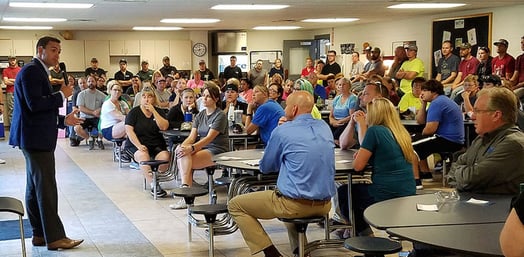 Gallagher Talks to MCL Employees